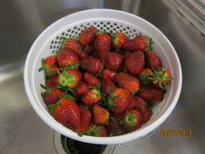 Fresh strawberries from Sunrise Grocery