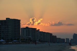 Sunrise over Orange Beach. Gorgeous!!!