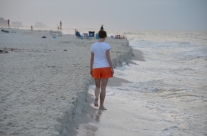 An early morning walk along  the beach.